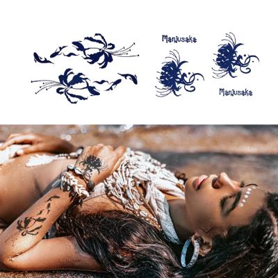 China High Quality Fashion Temporary Custom Flower Tattoo Durable Waterproof Sticker for sale