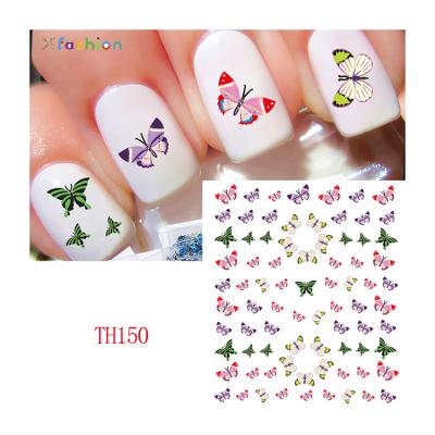 China Wholesale Non-Toxic Butterfly Nail Stickers, Butterfly Nail Stickers, Animal Nail Polish Strips Stickers Nail Decal Print for sale