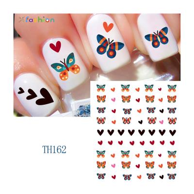 China Hot Selling 3D Nail Decoration Sticker DIY Fashion Butterfly Nail Art Decoration Decal Sticker 2D for sale