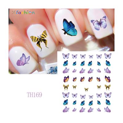 China Popular Special 3D Nail Decoration Pattern Fashion Butterfly Nail Art Decoration Decal Sticker for sale