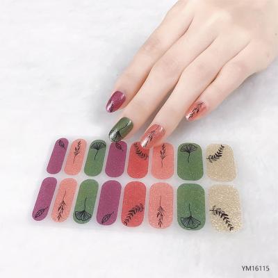 China Eco-Friendly Double Sides Jelly Simple Adhesive Design Water Transfer Street Decals Polish Nail Stickers for sale