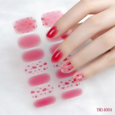 China New Eco-friendly Designer Transparent Flower Manicure Polish Crystal Nail Art Decals Stickers for sale