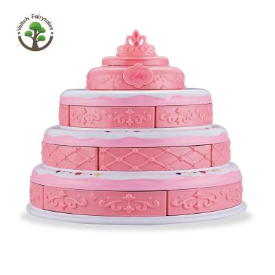 China Eco-Friendly Material Kids Kids Girl Diaper Cake Dress Up Princess Cosmetic Set Makeup Toy Kit With Lipstick Eye Shadow Safe &Non-Toxic Pretend Play for sale