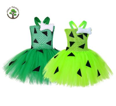 China Child Toddler Girl Halloween Ball Gown Washable Fancy Pageant Dog Bone Dress Up Cosplay Costume Tulle Tutu Dress Fluffy Layered Outfit for sale