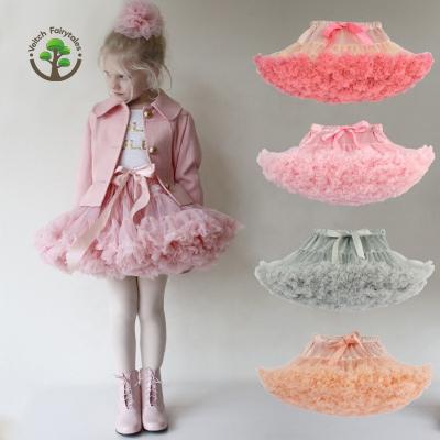 China Breathable Multicolor Dance Tutu Skirt Mini Fluffy Layered Tulle Rainbow Color Ballet Princess Dress Up Kid Baby Costume for sale