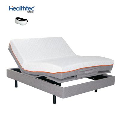 China Queen Adjustable Full Frame Electric Bed Hugger Wall Bed Convertible Single Bed Adjustable Frame for sale