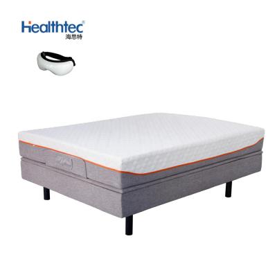 China Queen Adjustable Full Frame Electric Bed Hugger Wall Bed Convertible Single Bed Adjustable Frame for sale