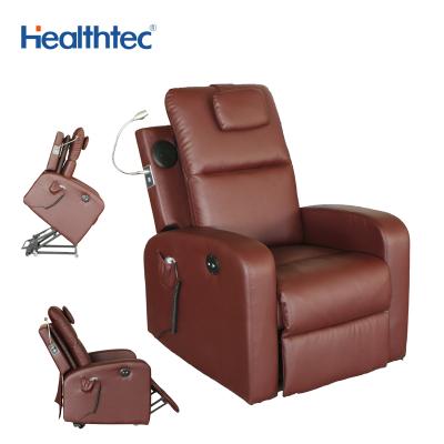 China (Other) Newest Vibration Adjustable Leather Recliner Smart Sofa Recliner Single Sofa for sale