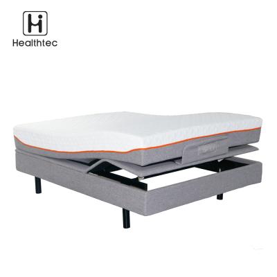 China Durable Adjustable Queen Size Bed Frame Healthtec Siderali European King Size Bed Frame for sale