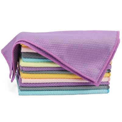 China Stocked Wholesale Cheap Price Dish Towel Microfiber Kitchen Towel Microfiber Fish Scale Towels for sale