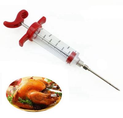 China Viable Hot Sale Plastic Grill Meat Poultry Turkey Seasoning Injector Syringe Flavor Syringe Marinade Injector for sale