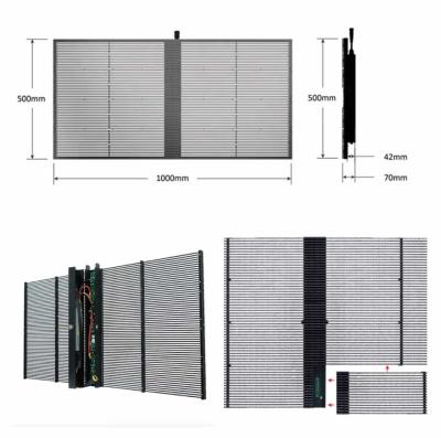 Chine P8mm LED Frameless Mesh Display Glass Window Media Mesh Facade IP68 à vendre