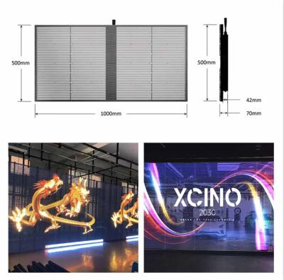 Cina Frameless LED Mesh Facade P3.91 - 7.82mm 3840Hz High Refresh Rate Aluminum Cabinet in vendita