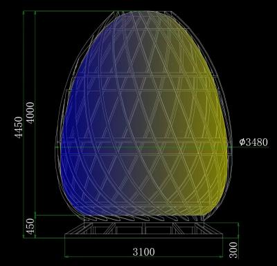 중국 야외 SMD 계란 모양 LED 화면 P5 창의적이고 높은 성능의 비즈니스 판매용