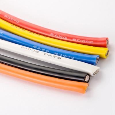 China Multi Use Manufacturer High Temperature Silicone Wire 6 Rubber Cable 8 10 12 14 16 18 20 22Awg for sale