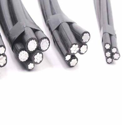 China Household Best Price Aerial Cable 11kV 33kv 4 Core Aluminum XLPE Twisted Cable Insulated Aerial ABC Aerial Bundled Cable for sale