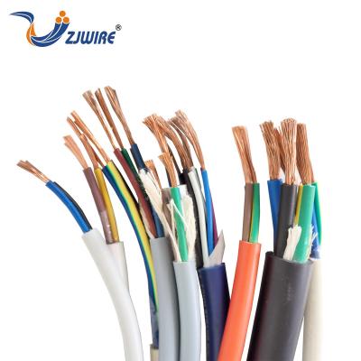 China Household 2*4mm PVC Flexible Soft Core RVV Oxygen-free Copper Electrical Cable for sale