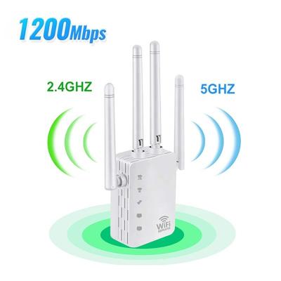 China Factory price 1200Mbps Wifi repeater 802.ac dual band wifi booster home wireless signal chain booster for sale