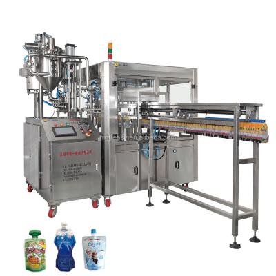 China Food factory price automatic sauce mayonnaise honey edible oil ketchup doypack with spout filling capping machine for sale