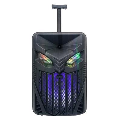 China 12 Inch Pull BT Store Mobile Portable Speaker LED Flashing Light Rod Square Dancing Outdoor Sound Noise for sale