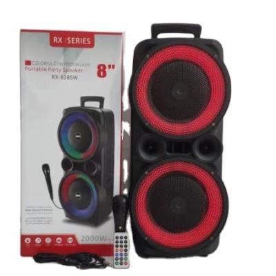 China 6.5 Inch Active LED Flashing Light Subwoofer Speakerhybrid Dual Led Speaker Blue Box Light Radio for sale