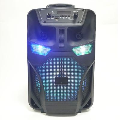 China 8 Inch Dance Bar Sound Outdoor High Power Family Portable BT Party Speaker LED Flashing Light for sale