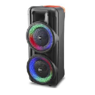 China LED Flashing Light Dual Karaoke 8 Inch Outdoor Square Dance Speakers With Microphone for sale