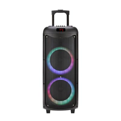 China New Pull LED Flashing Light Stereo Super Large Volume BT Speaker Subwoofer Wireless Part Dual Rod Outdoor Speaker for sale