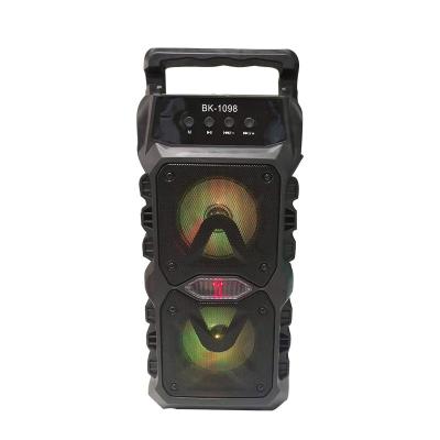 China New Dual LED Flashing Light 4 Inch Horn Wireless Outdoor Speaker With Built In Amplifier Work HiFi Stereo TF FM USB BT Speaker for sale