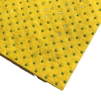 China Waterproof Color PVC Dots Coated Nonwoven Felt To Underlay Prayer Rugs for sale