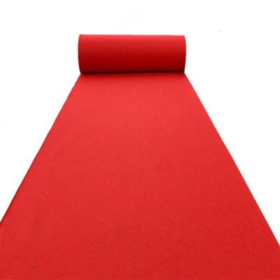 China Washable Polyester Red Nonwoven Needle Punched Printed Carpet For Outdoor Events And Stage for sale