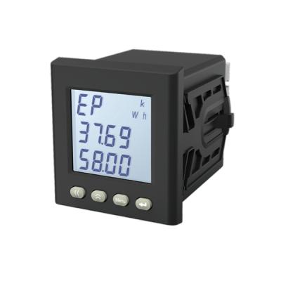 China 72*72mm LNF72EY Harmonic DI/DO 2-15th THD LCD Multifunctional Power Meter for sale