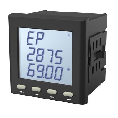 China Panel mount 3 phase LNF96EY multi phase function real time monitoring RS485 modbus power meter for sale