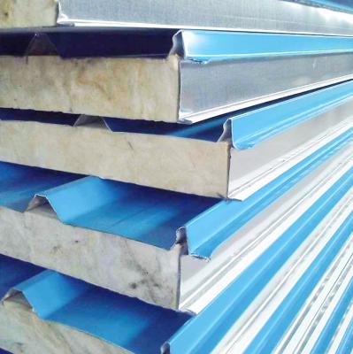 China Heat Insulation For Cold Storage / Fridge / Wall / Vehicle Rock Wool Sandwich Panels in Myanmar for sale