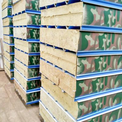 China Heat Insulation For Outdoor Cold Storage / Refrigerator / Wall / Vehicle Material Rock Wool Sandwich Panels For Shipbuilding for sale