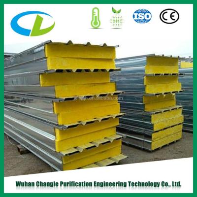 China Outdoor Partition Wall Hot Sale Glass Wool Sandwich Panel Precio M2 Panel Sandwich for sale