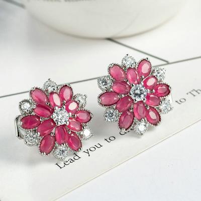 China BOHEMIA Fashion Hoop Earrings Unique Clear Crystal Zirconia Earrings Jewelry designer earrings for women for sale