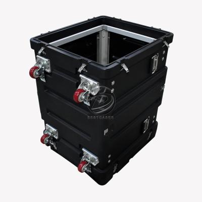 China LLDPE Rotomolded Hard Plastic Waterproof Equipment 19 Mount Military Rack Case 12u for sale