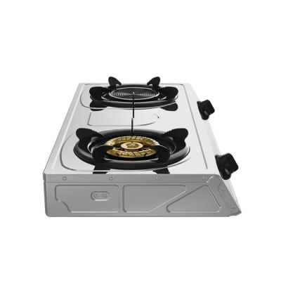 China Hot Design Hotel Style Gas Cooker New Modern Modern Stove Two Burner Stainless Gas Stove for sale