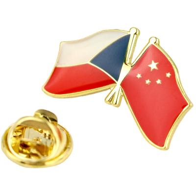 China America Wholesale Japan Souvenirs Enamel Cute Security Custom Gold Metal Logo Button Brooch Lapel Pins Pins Badge for sale