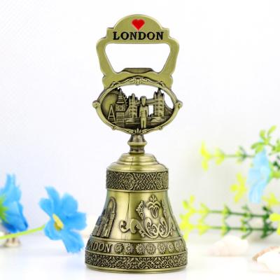 China Restaurant Custom Server Europe Factory Metal Bottle Opener Wholesale Souvenir Personalized Brass Dinner Bell for sale