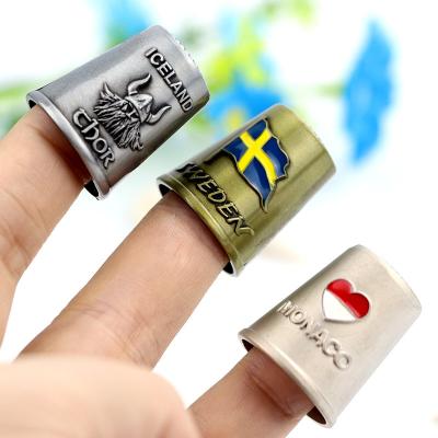 China Home Custom Logo Metal Crafts Travel Souvenir Finger Wholesale Decoration Decorative Thimble for sale