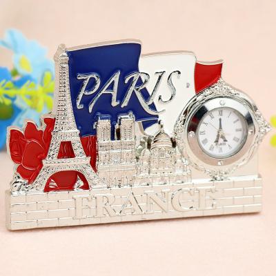 China Vintage Personalized Design Sublimation Table Desk Stand France Paris Souvenir Business Name ID Card Holder for sale