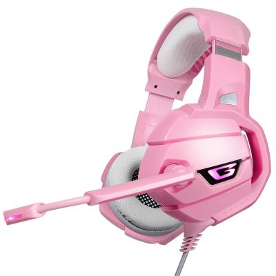 China Earphone Gaming Headset With MIC For PC PS4 Xbox Edge Bass Gaming Headset Wired Earphone For Gamer Onikuma K5 Pink ANC Headphones for sale