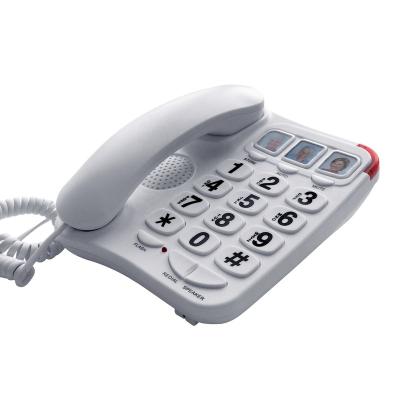 China VOGTEC D312I Wired IP Top Phone 100M POE 2 VOIP Accounts A Tuch Memories Audio Intercom Big Button Elder Phone D312I for sale