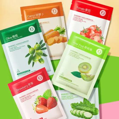 China Korean Custom Fruit Skin Care Moisturizer Whitening Vitamin C Nourishing Face Mask Hydro Mask Private Label Organic Vegan Fruit Sheet Mask for sale