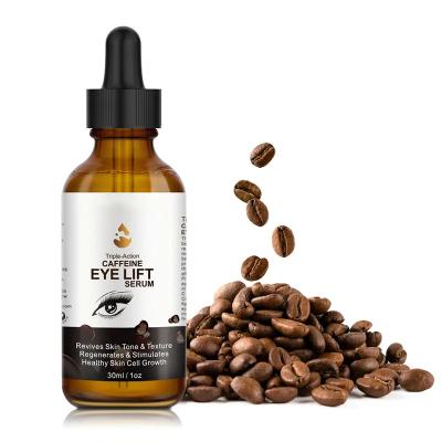 China Moisturizer Custom Moisturizing Anti Wrinkle Caffeine Firming Eye Serum Private Label Dark Circles Remover Caffeine Eye Serum for sale