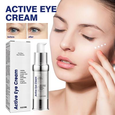 China Anti-Puffiness Customized Korean Natural Organic Ageless Eye Cream In 60 Seconds Private Label Remove Dark Circles Bag Wrinkle Under Eye Cream for sale