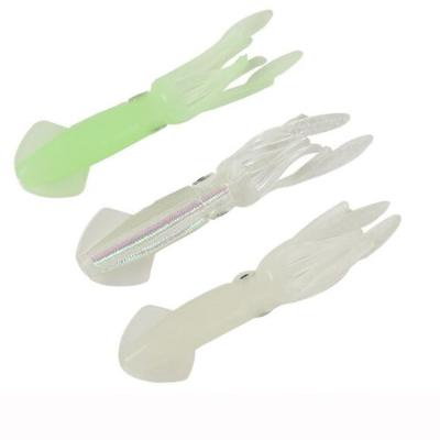 China Environmental Luminous PVC Octopus Squid Trolling Soft Plastic Fishing Lures Baits Set for sale