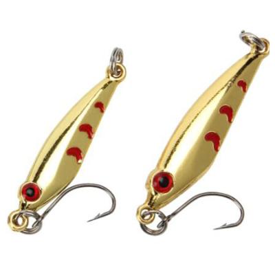 China Gold Silver Metal Artificial Hard Groundbaits Spoon Lure For Bass Trout LX-SL-0118 for sale